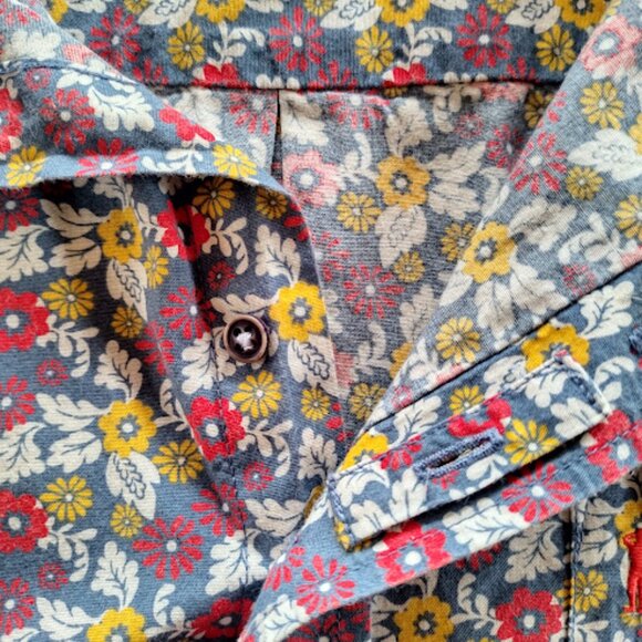 JOHNNIE-O | Hangin Out Floral Long Sleeve Button Down Shirt 'Wake' Casual  M - Picture 8 of 11